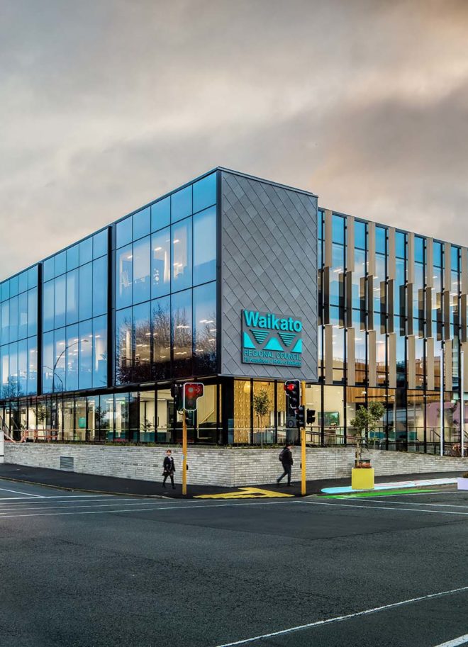 Commercial architecture - tristram precinct - Waikato regional council by Aaron Radford
